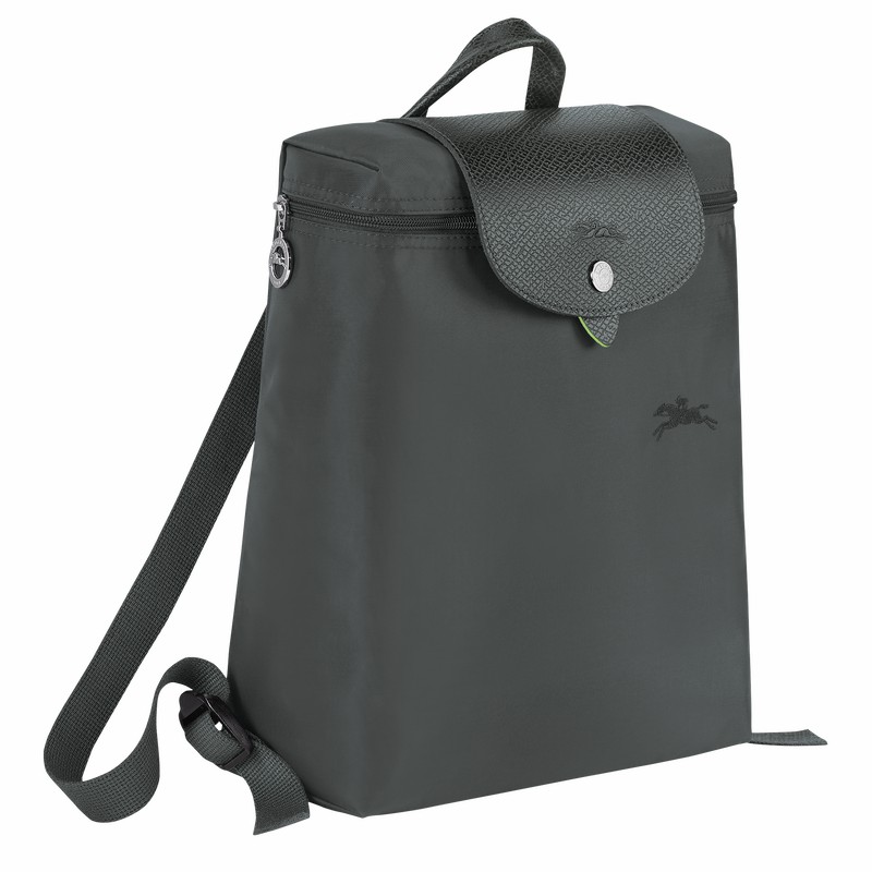 Longchamp Le Pliage Green M Backpack - Recycled canvas Deep Grey | YBQR12870