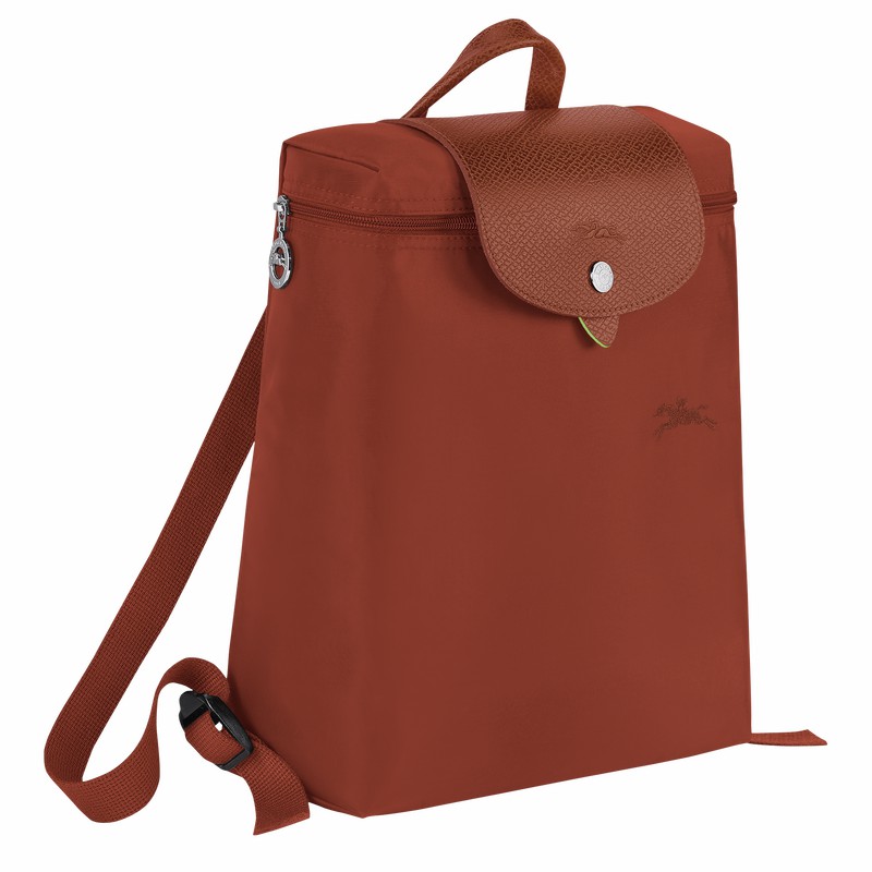 Longchamp Le Pliage Green M Backpack - Recycled canvas Brown | YTWU81459