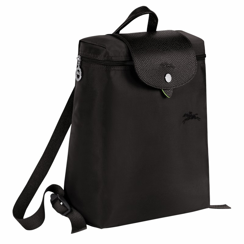 Longchamp Le Pliage Green M Backpack - Recycled canvas Black | ICKO71854