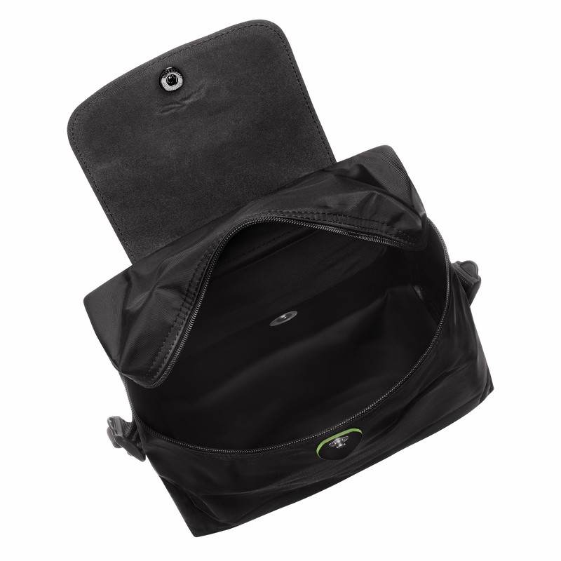 Longchamp Le Pliage Green M Backpack - Recycled canvas Black | ICKO71854