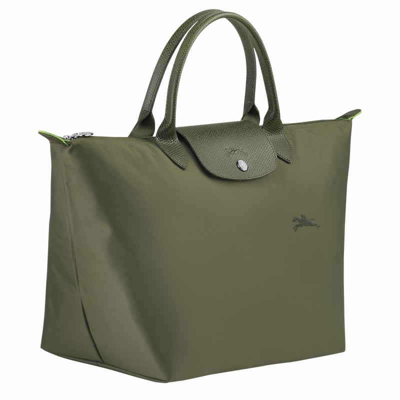 Longchamp Le Pliage Green M Handbag - Recycled canvas Green | MCOU92183