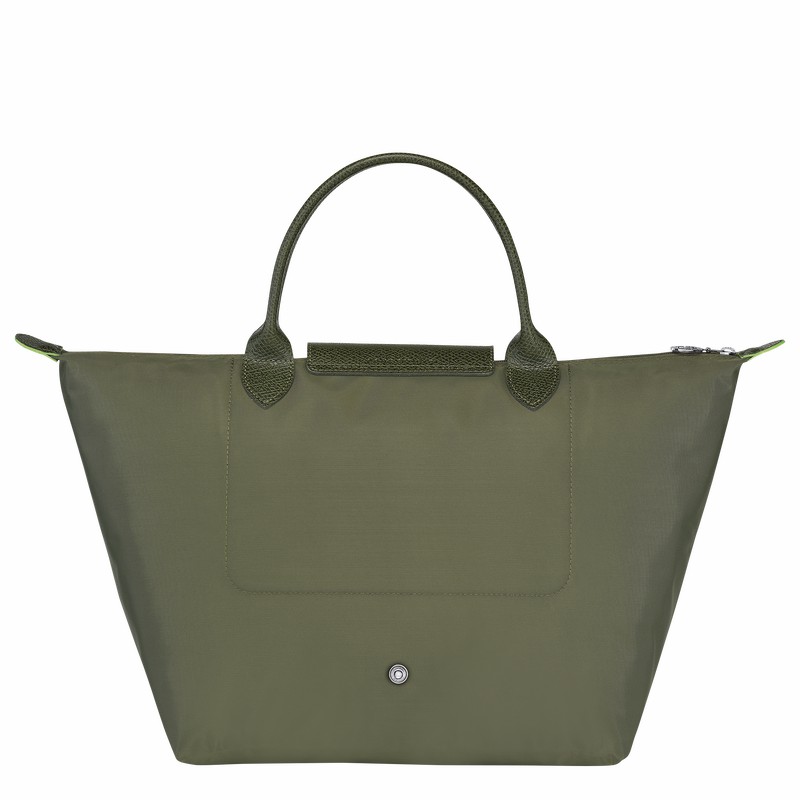 Longchamp Le Pliage Green M Handbag - Recycled canvas Green | MCOU92183