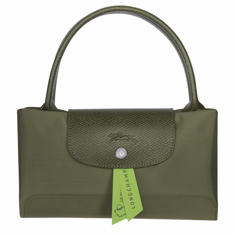 Longchamp Le Pliage Green M Handbag - Recycled canvas Green | MCOU92183