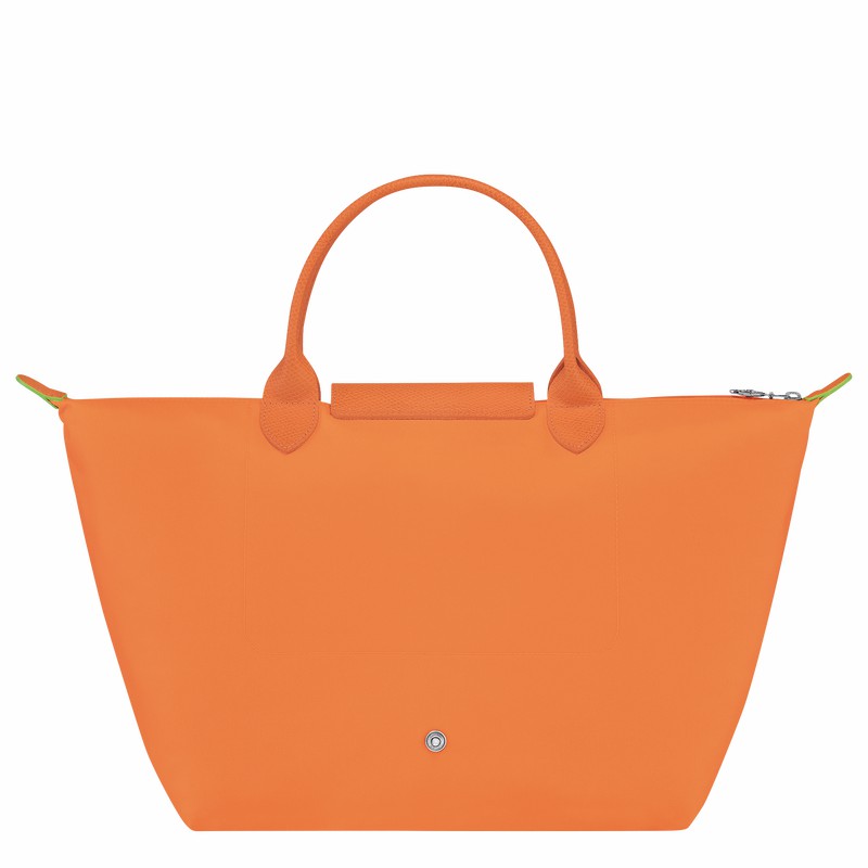 Longchamp Le Pliage Green M Handbag - Recycled canvas Orange | GLQT37961