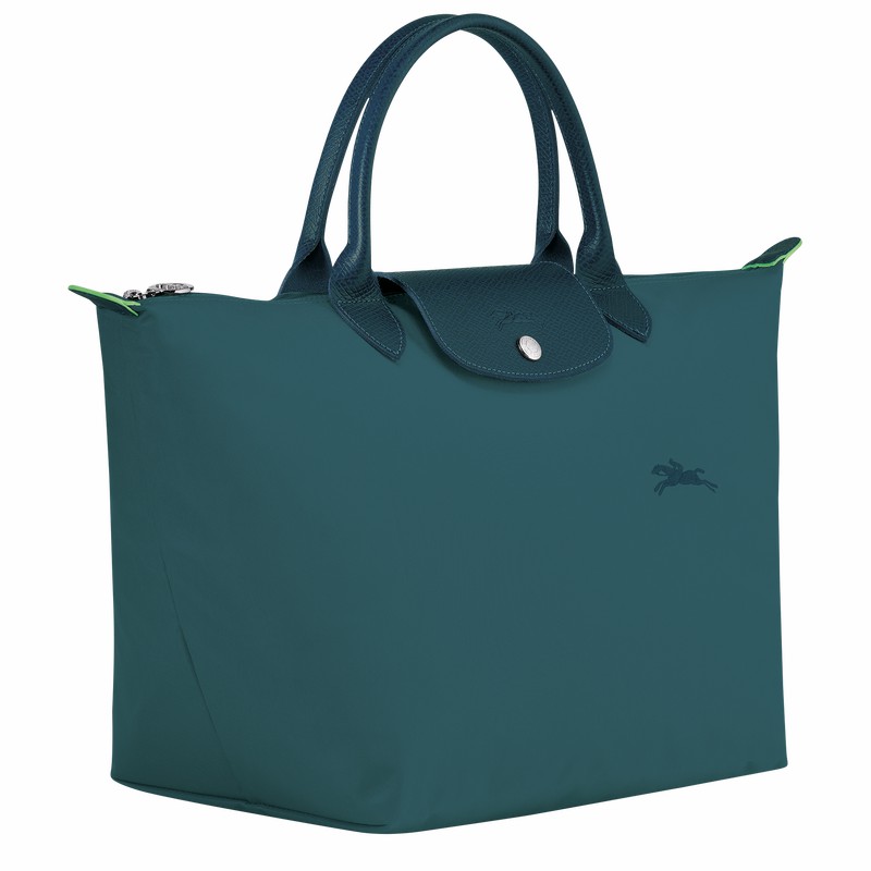 Longchamp Le Pliage Green M Handbag - Recycled canvas Peacock | HDCW05713