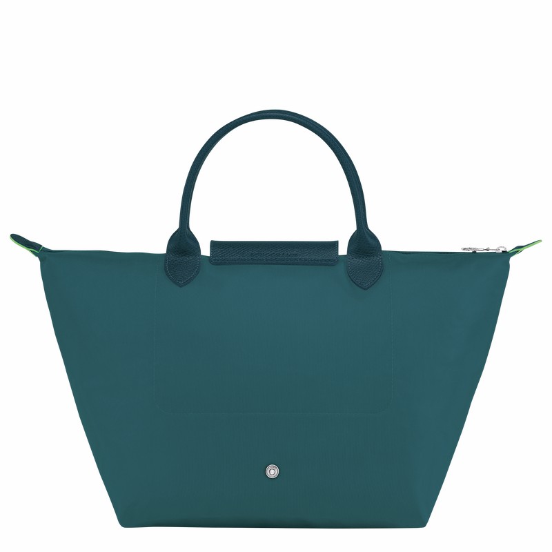 Longchamp Le Pliage Green M Handbag - Recycled canvas Peacock | HDCW05713