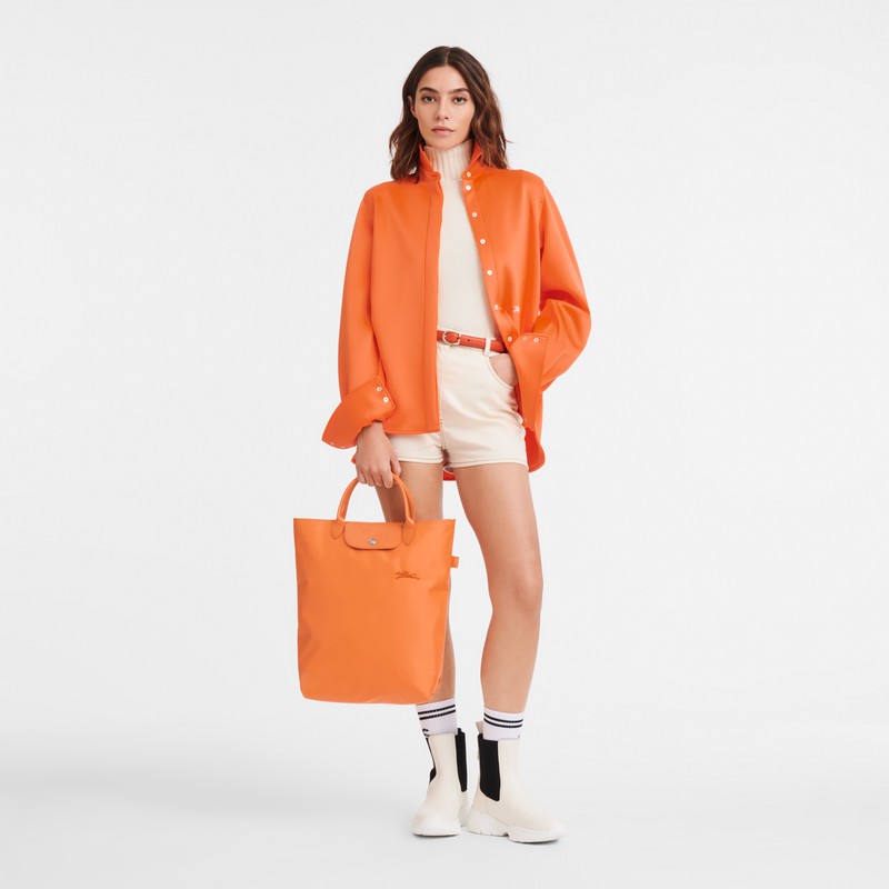 Longchamp Le Pliage Green M Tote bag - Canvas Orange | YDLN68937