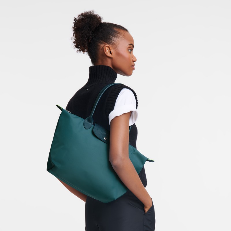 Longchamp Le Pliage Green M Tote bag - Recycled canvas Peacock | QTVO26931