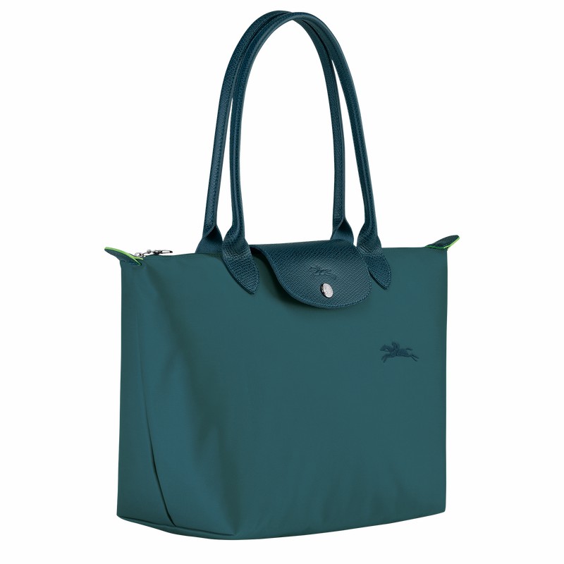 Longchamp Le Pliage Green M Tote bag - Recycled canvas Peacock | QTVO26931