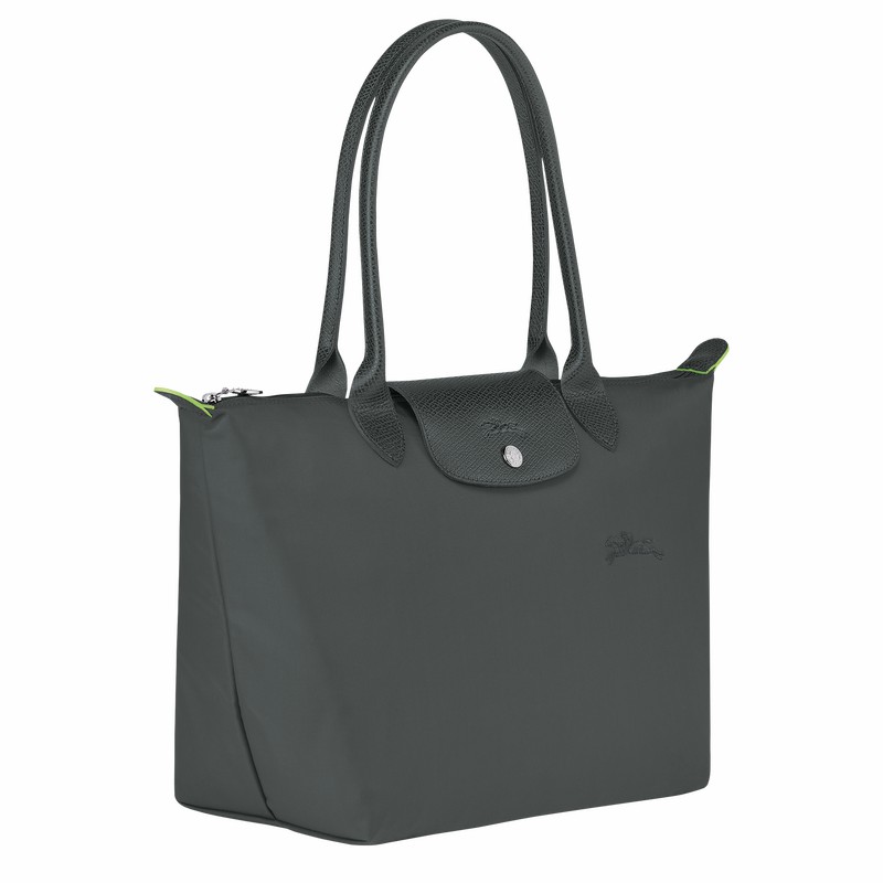 Longchamp Le Pliage Green M Tote bag - Recycled canvas Deep Grey | DBZJ83671