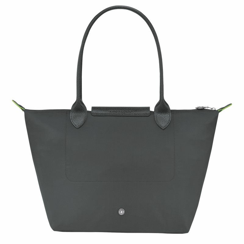 Longchamp Le Pliage Green M Tote bag - Recycled canvas Deep Grey | DBZJ83671