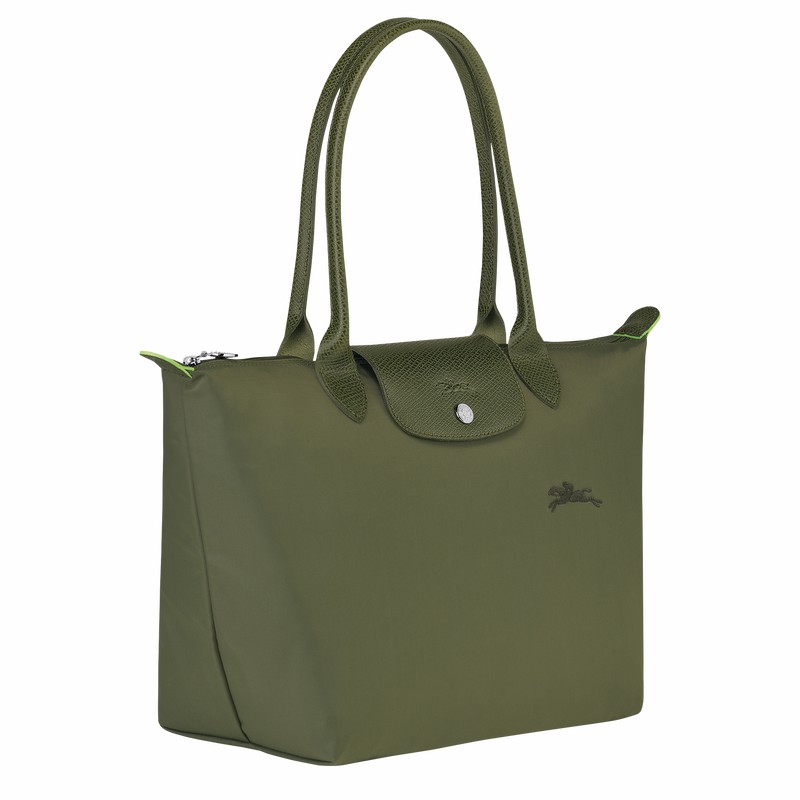 Longchamp Le Pliage Green M Tote bag - Recycled canvas Green | LQHD68503