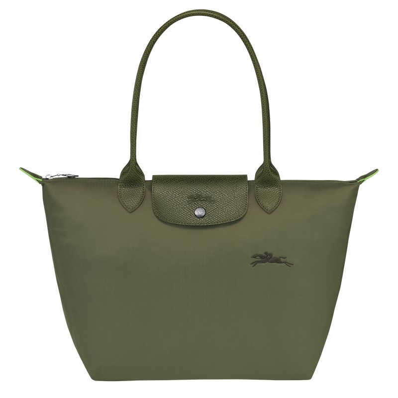 Longchamp Le Pliage Green M Tote bag - Recycled canvas Green | LQHD68503