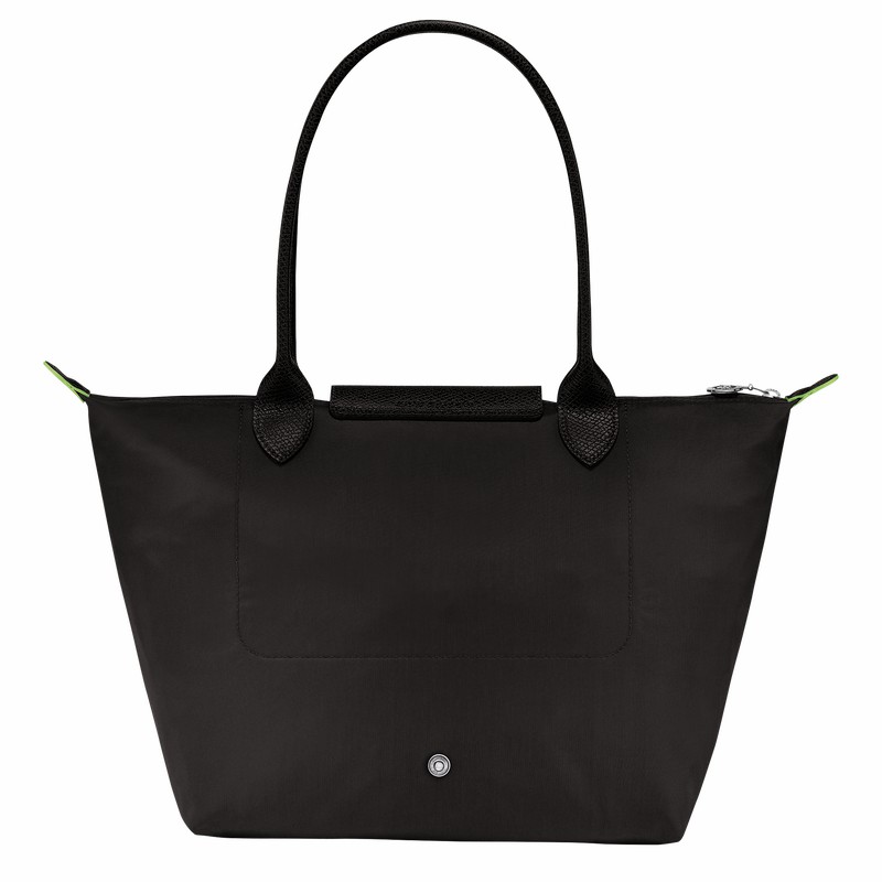 Longchamp Le Pliage Green M Tote bag - Recycled canvas Black | ANMC51683