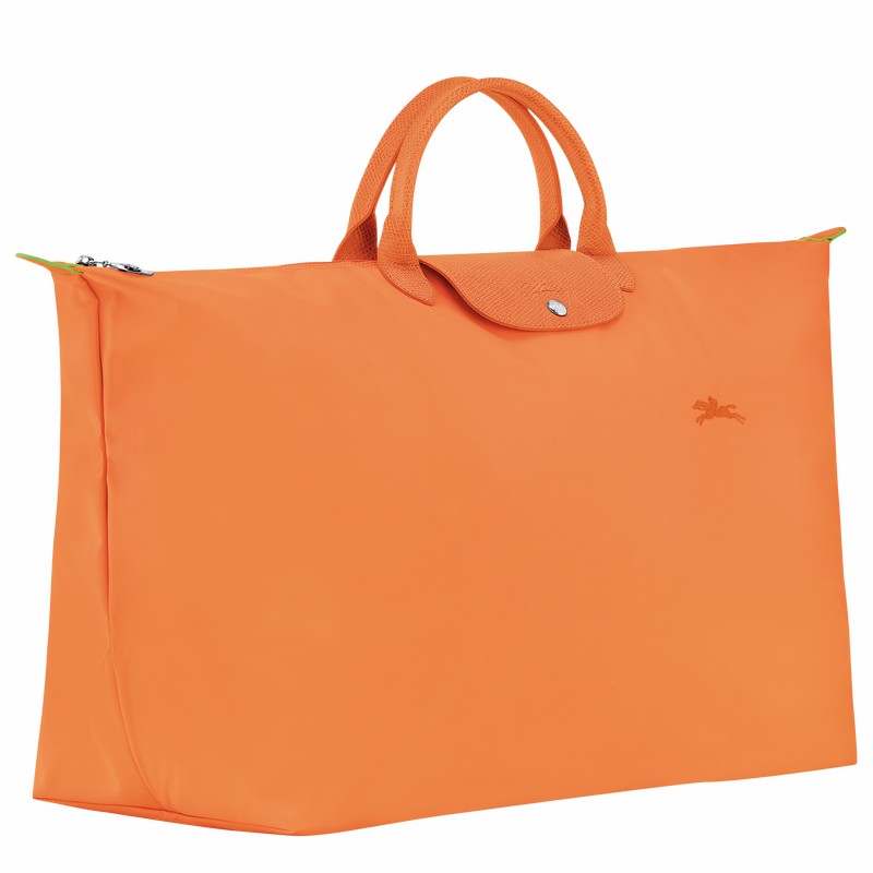 Longchamp Le Pliage Green M Travel bag - Recycled canvas Orange | KJPS72830