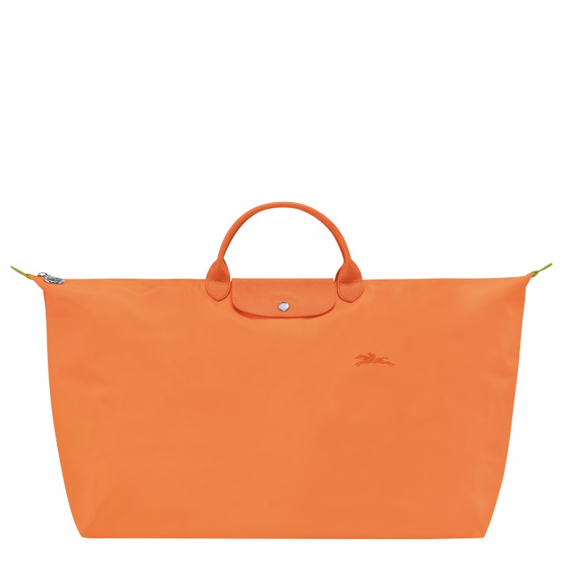 Longchamp Le Pliage Green M Travel bag - Recycled canvas Orange | KJPS72830