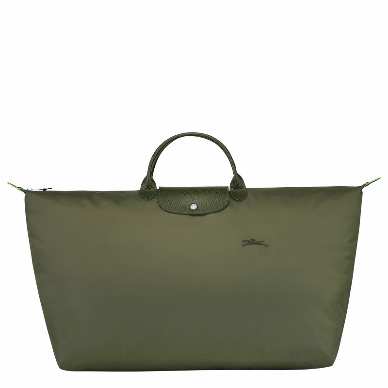 Longchamp Le Pliage Green M Travel bag - Recycled canvas Green | MYGO26801