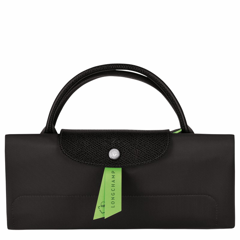 Longchamp Le Pliage Green M Travel bag - Recycled canvas Black | VWDB52079