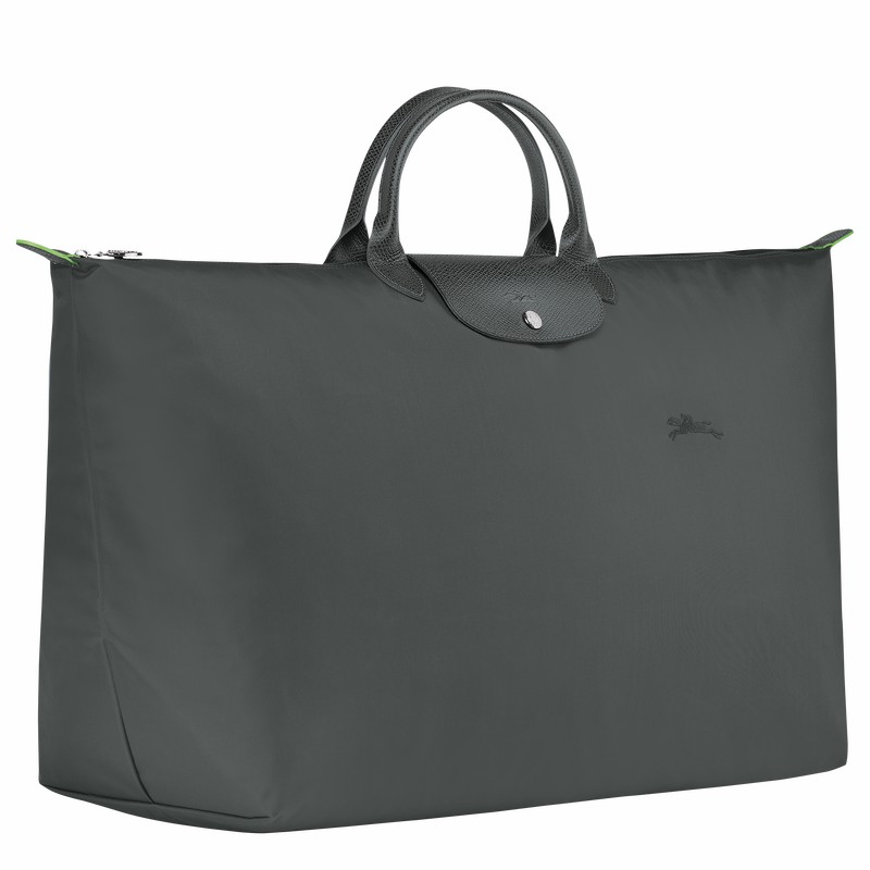 Longchamp Le Pliage Green M Travel bag - Recycled canvas Deep Grey | UVXS81962