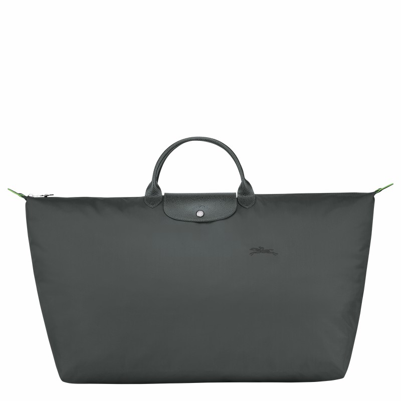 Longchamp Le Pliage Green M Travel bag - Recycled canvas Deep Grey | UVXS81962