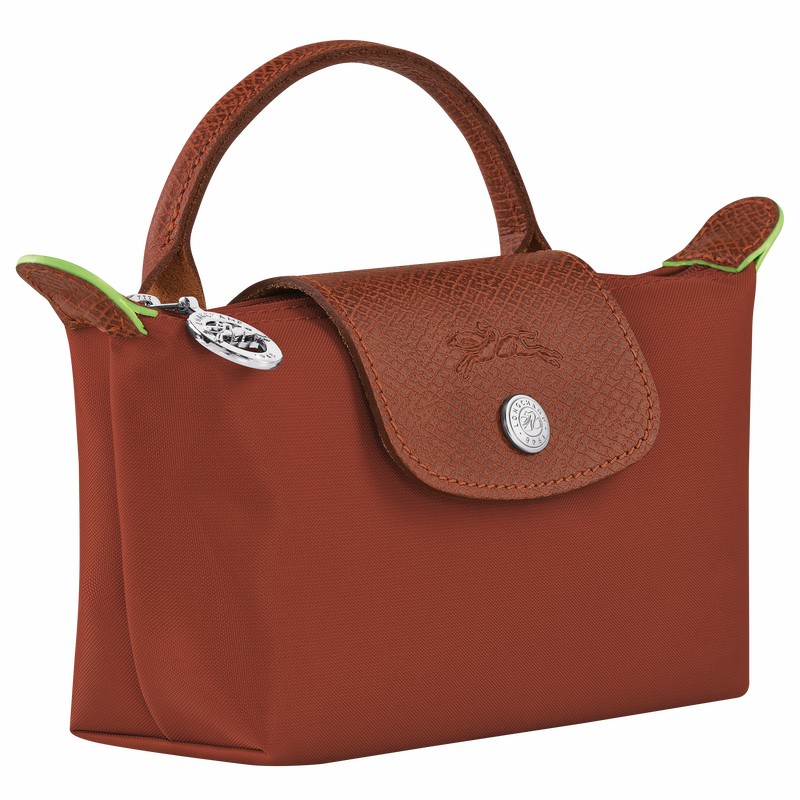 Longchamp Le Pliage Green Pouch with handle - Recycled canvas Brown | VGWC04723