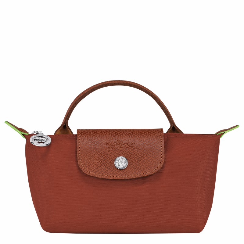 Longchamp Le Pliage Green Pouch with handle - Recycled canvas Brown | VGWC04723