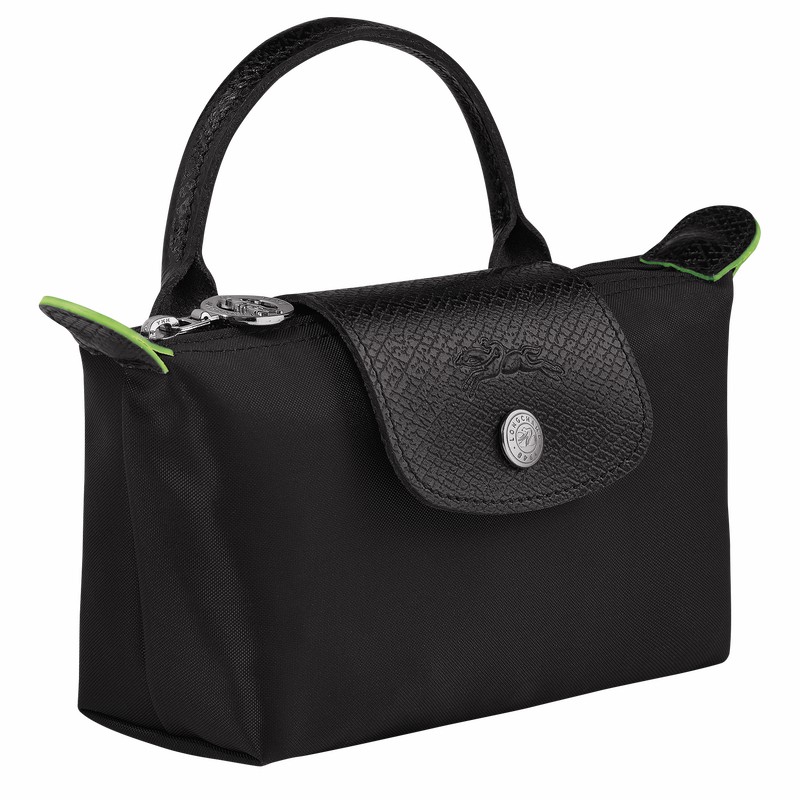 Longchamp Le Pliage Green Pouch with handle - Recycled canvas Black | KVNI03841