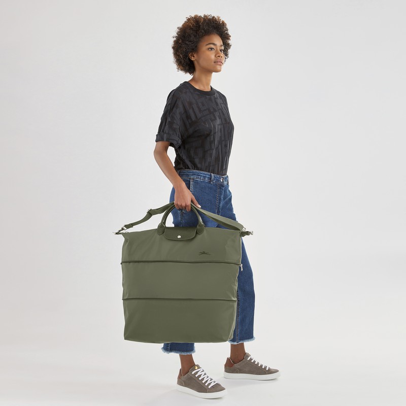 Longchamp Le Pliage Green Travel bag expandable - Recycled canvas Green | KSME12395