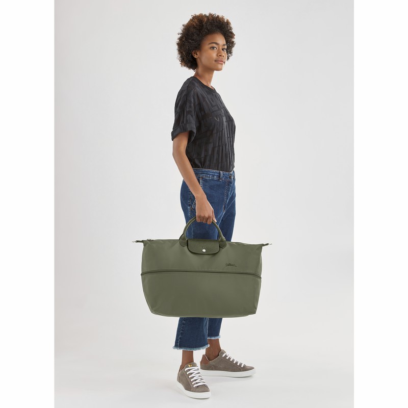 Longchamp Le Pliage Green Travel bag expandable - Recycled canvas Green | KSME12395