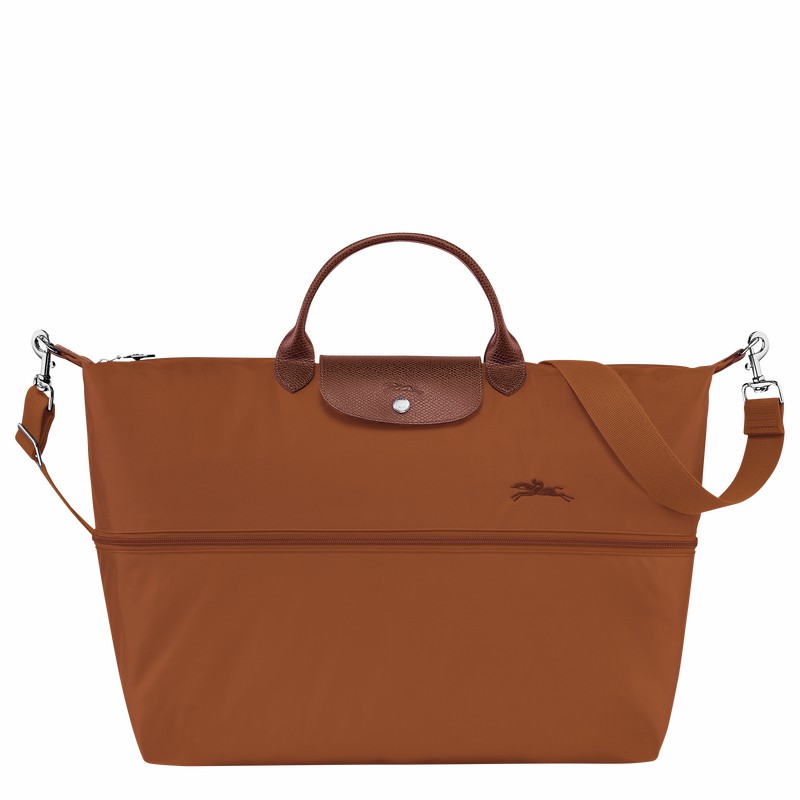 Longchamp Le Pliage Green Travel bag expandable - Recycled canvas Brown | QSYE84970