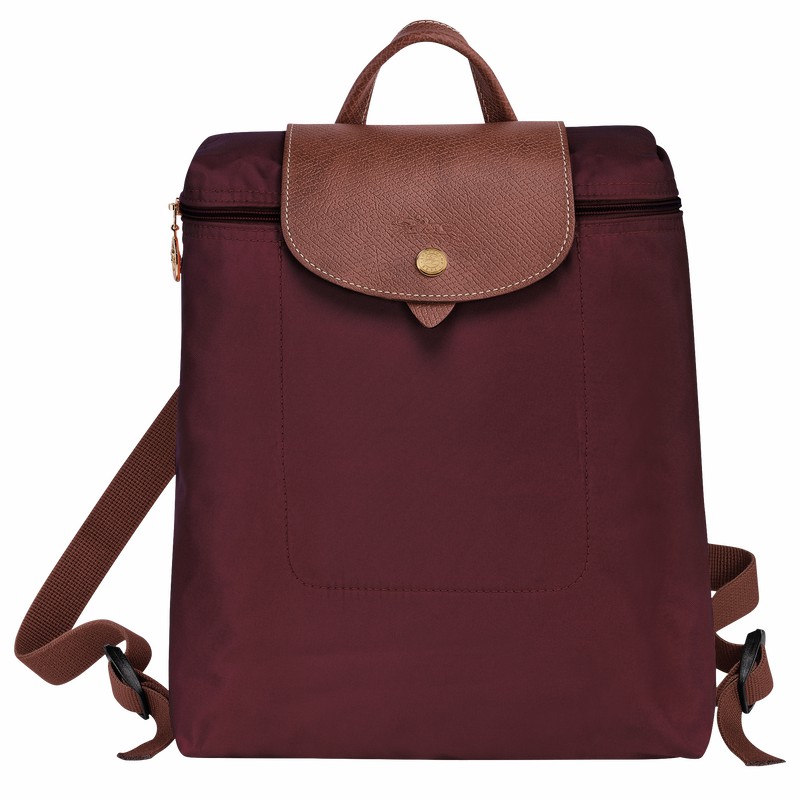 Longchamp Le Pliage Original M Backpack - Recycled canvas Burgundy | PDCF79280