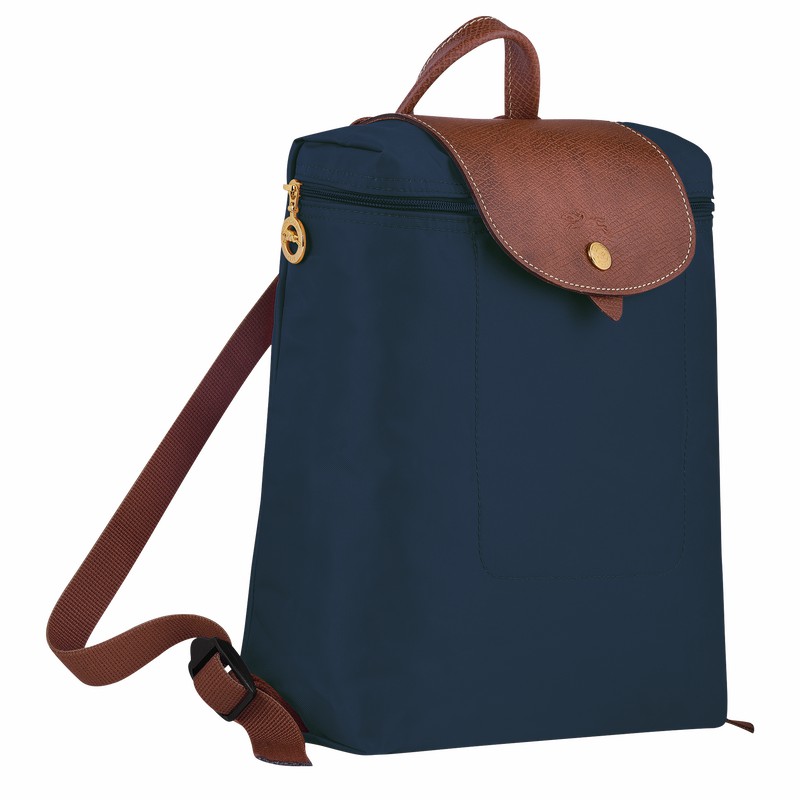 Longchamp Le Pliage Original M Backpack - Recycled canvas Navy | UXNZ70493