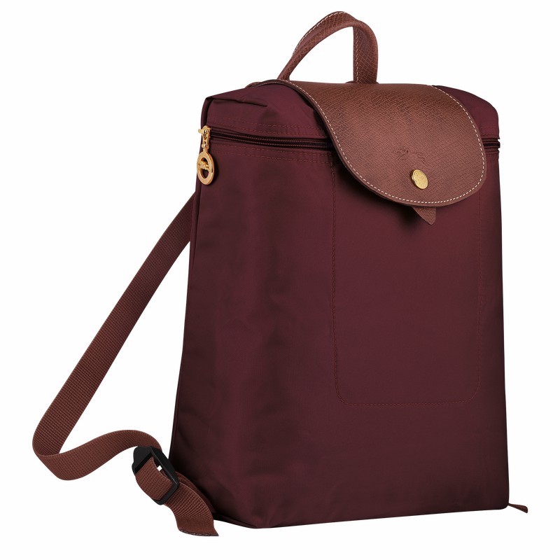 Longchamp Le Pliage Original M Backpack - Recycled canvas Burgundy | VXSL56139