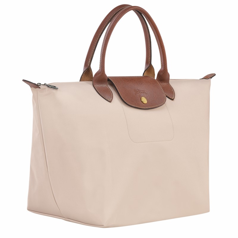 Longchamp Le Pliage Original M Handbag - Recycled canvas White | WFRC82390