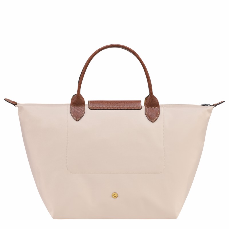 Longchamp Le Pliage Original M Handbag - Recycled canvas White | WFRC82390