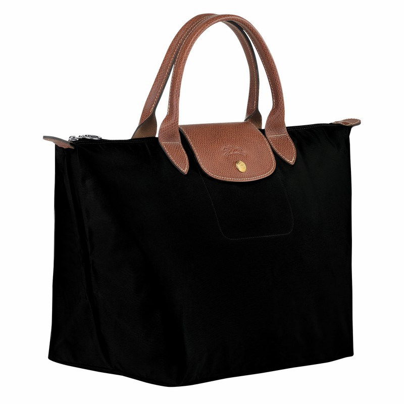 Longchamp Le Pliage Original M Handbag - Recycled canvas Black | JSQK36172