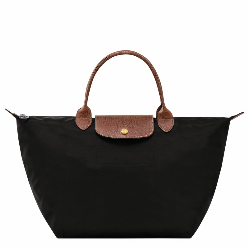 Longchamp Le Pliage Original M Handbag - Recycled canvas Black | JSQK36172