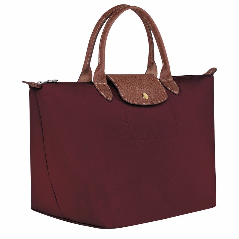 Longchamp Le Pliage Original M Handbag - Recycled canvas Burgundy | EZFO81475