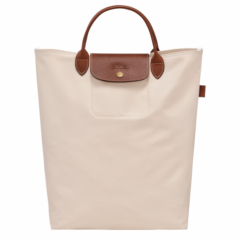 Longchamp Le Pliage Original M Tote bag - Canvas White | DHPQ20938