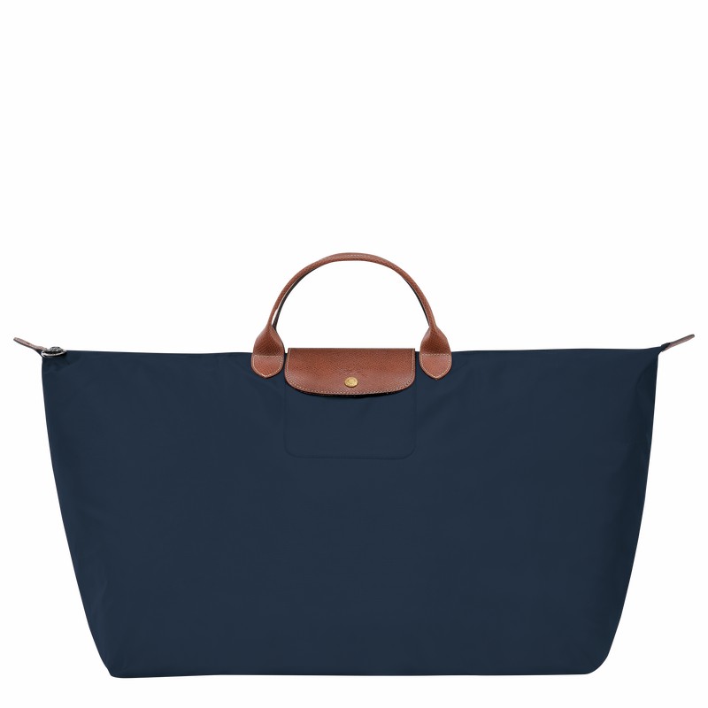 Longchamp Le Pliage Original M Travel bag - Recycled canvas Navy | RYAS86749