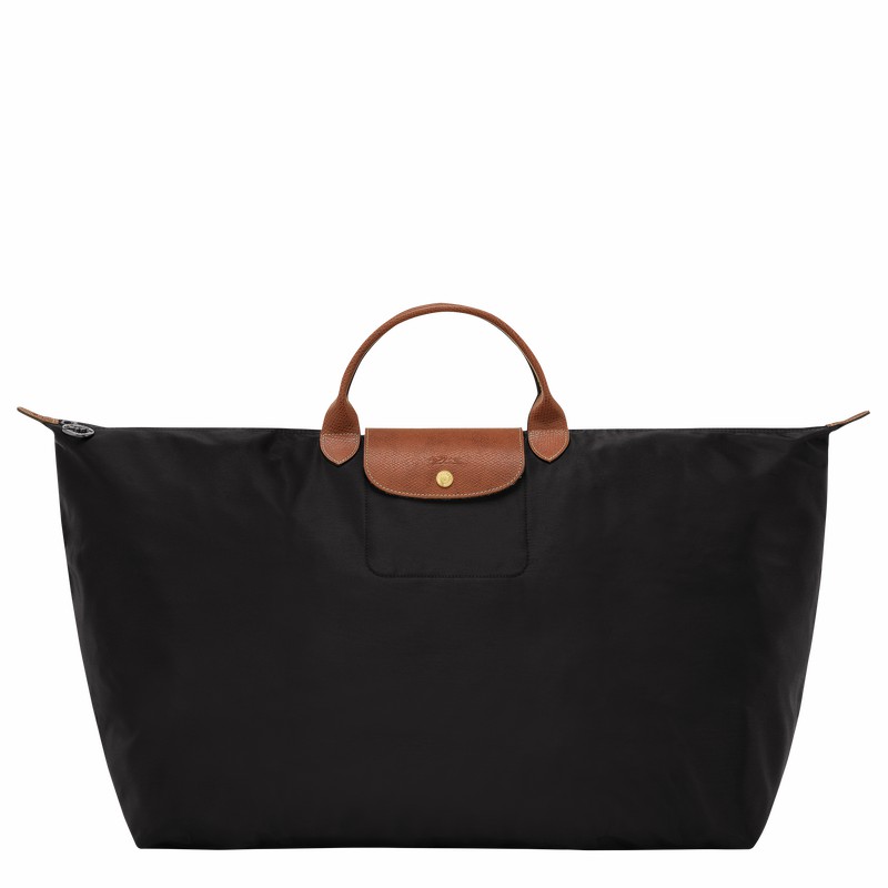 Longchamp Le Pliage Original M Travel bag - Recycled canvas Black | MXQU62458