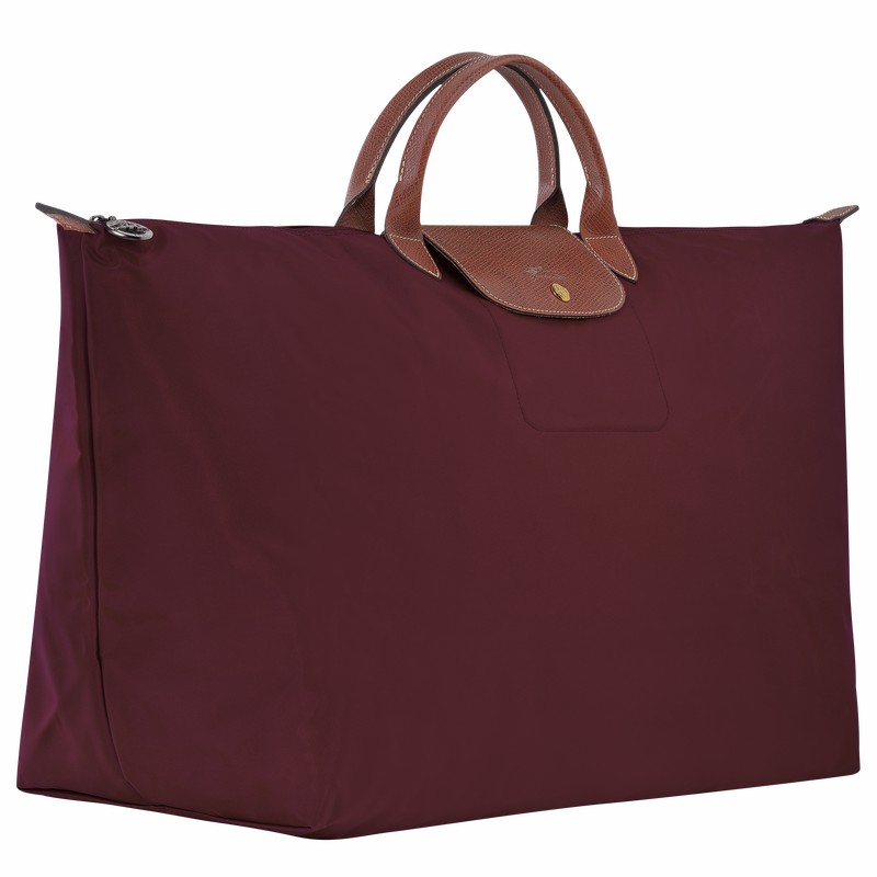 Longchamp Le Pliage Original M Travel bag - Recycled canvas Burgundy | KXSC93586