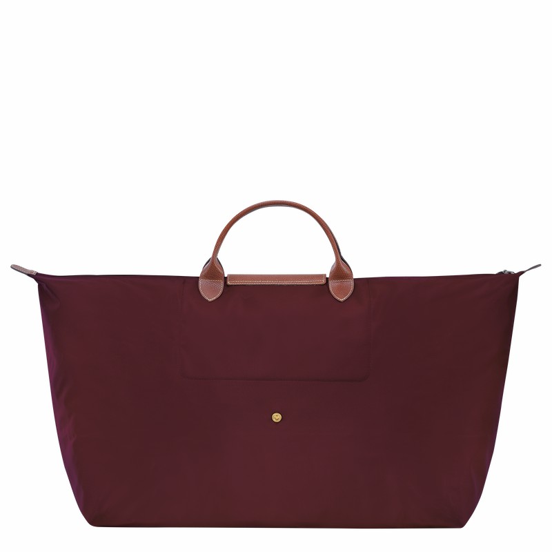 Longchamp Le Pliage Original M Travel bag - Recycled canvas Burgundy | KXSC93586