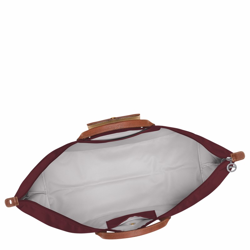 Longchamp Le Pliage Original M Travel bag - Recycled canvas Burgundy | KXSC93586