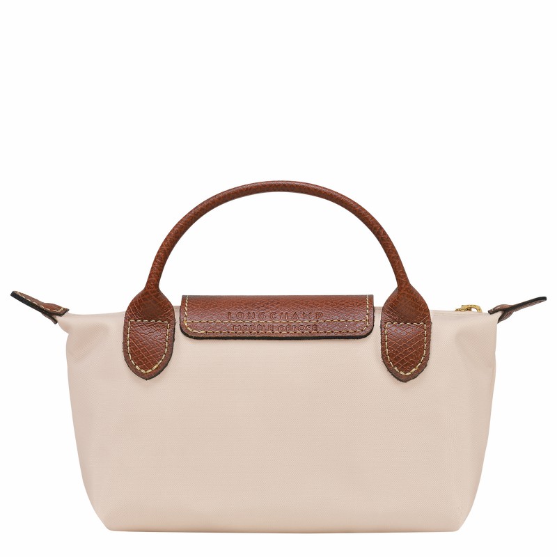 Longchamp Le Pliage Original Pouch with handle - Recycled canvas White | TRZN03127