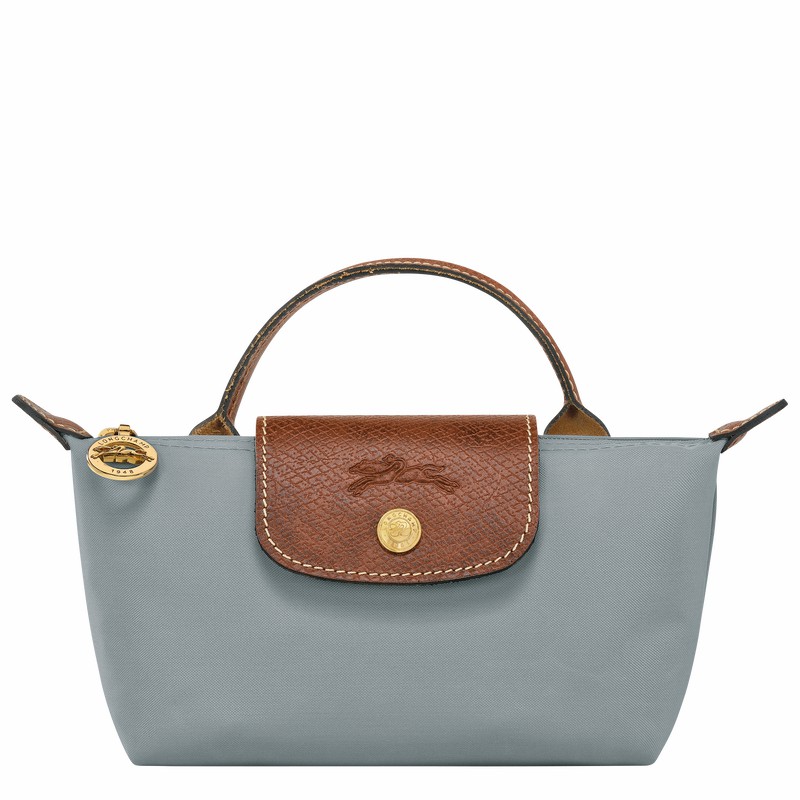 Longchamp Le Pliage Original Pouch with handle - Recycled canvas Grey | CLXD51843