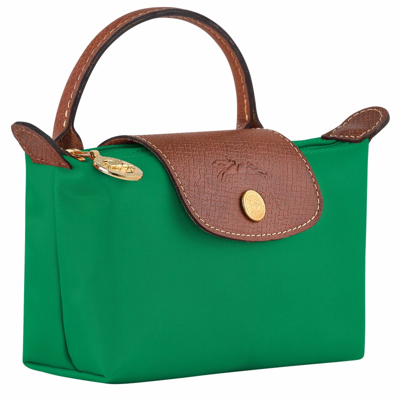 Longchamp Le Pliage Original Pouch with handle - Recycled canvas Green | WSUV09281