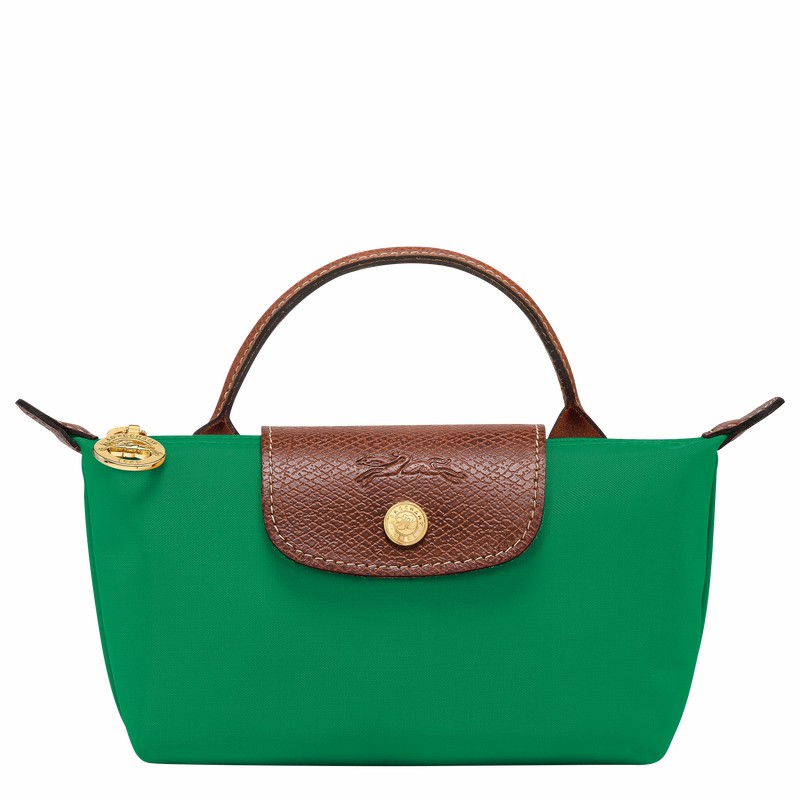 Longchamp Le Pliage Original Pouch with handle - Recycled canvas Green | WSUV09281