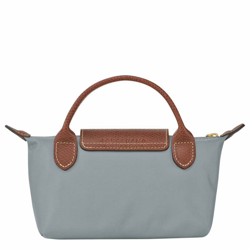 Longchamp Le Pliage Original Pouch with handle - Recycled canvas Grey | TIEP65127