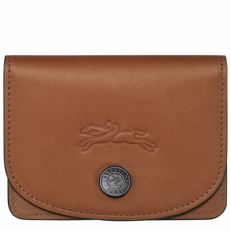 Longchamp Le Pliage Xtra Card holder - Leather Brown | DUEK59014